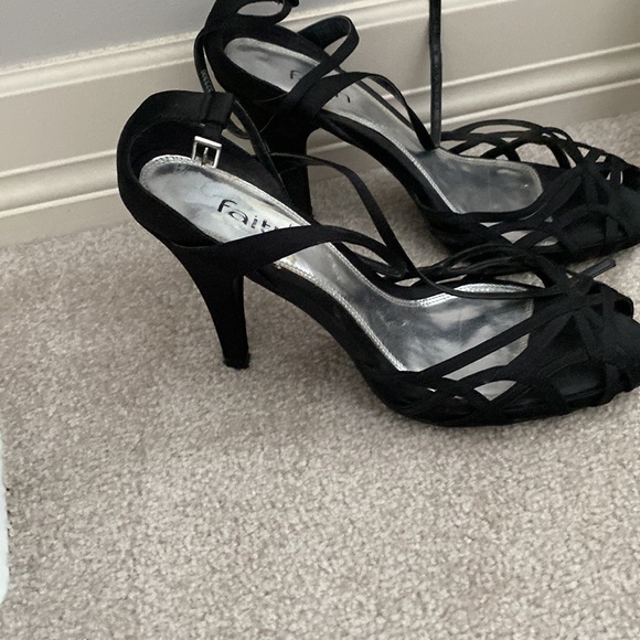 A pair of Black dress sandals, have been worn a couple of times - Picture 2 of 2